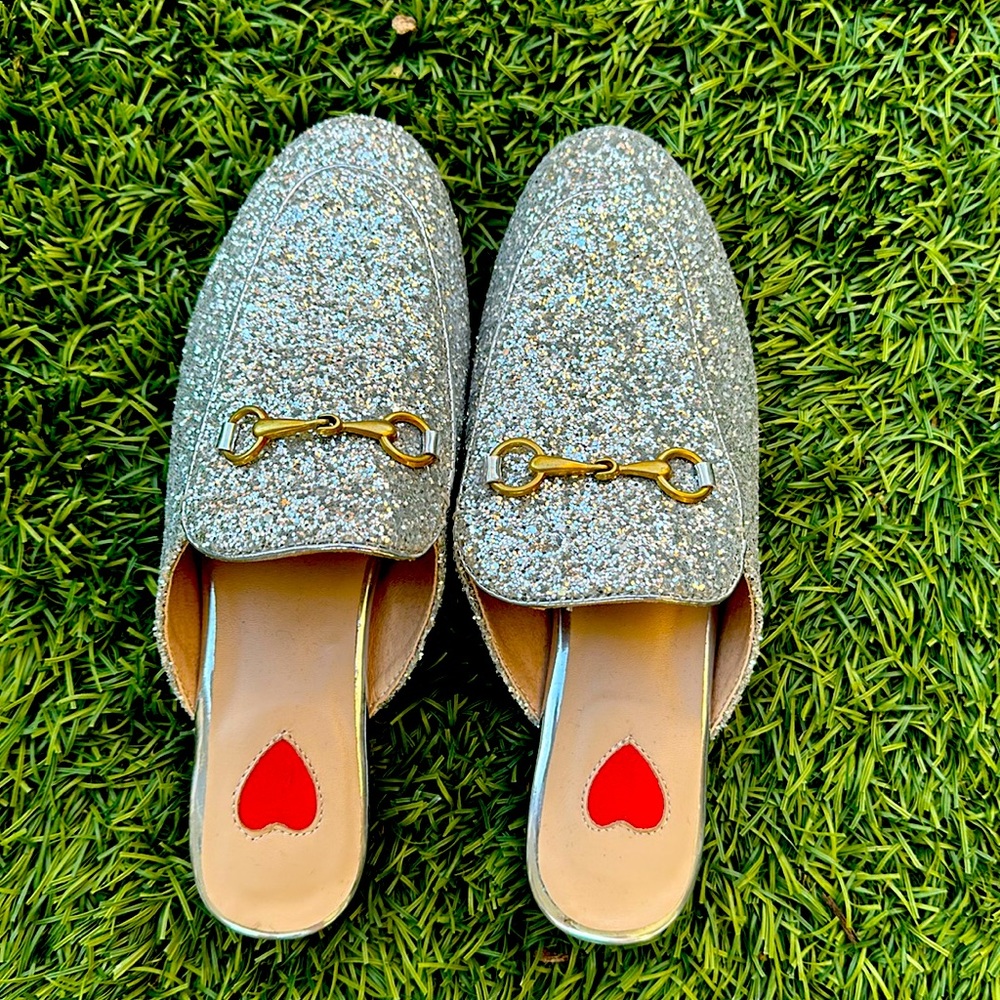 Sparkle glitter loafer size 7